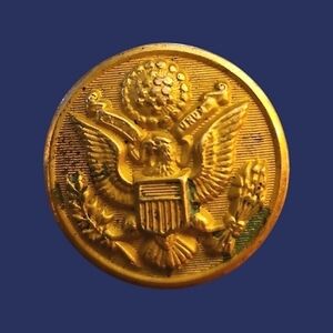VTG FRANK BROTHERS US Army WWII Brass Uniform Coat Button
